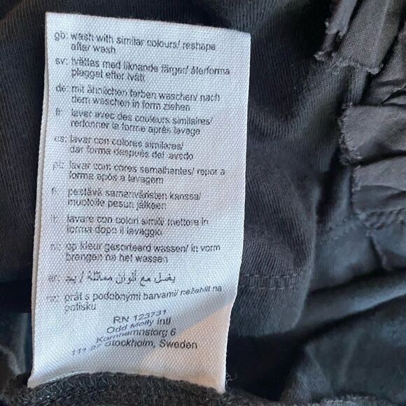 Odd Molly Dress Womens Sz 0 Dark Gray  Tunic 100% Cotton Embroidered NWT - Picture 9 of 13